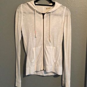 White Zipup sweater